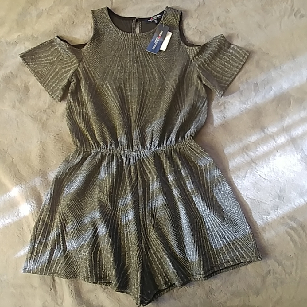 Dressy Black/Silver Romper